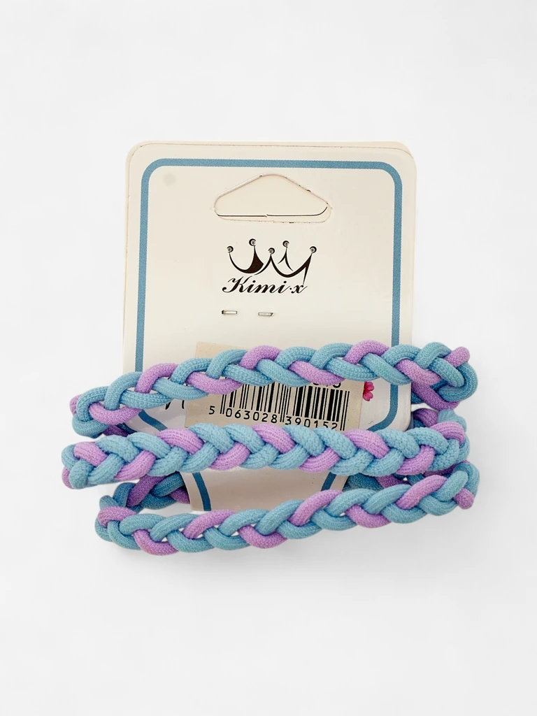 Royalfashion Комплект от плетени цветни ластици за коса, 3 броя