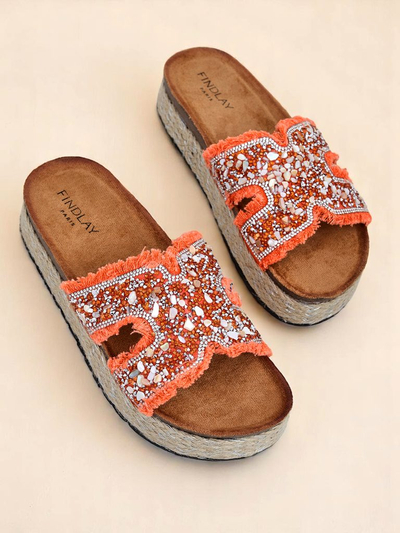 Royalfashion Дамски чехли с украси Candy Candy