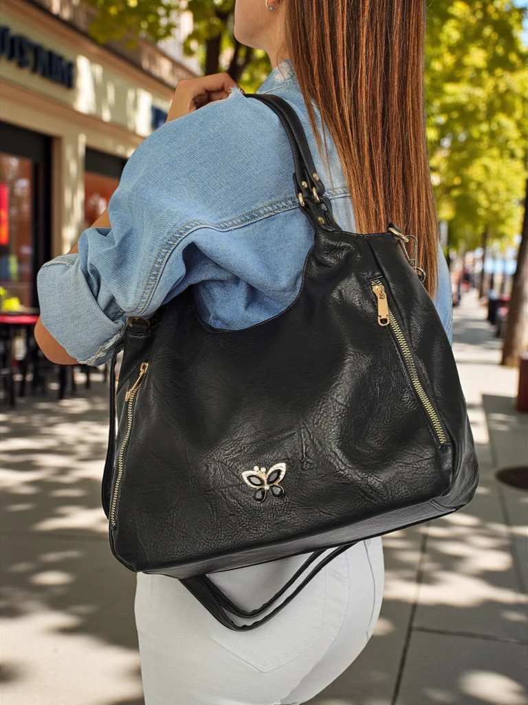 Черна Дамска Чанта Callista – Класически Стил и Практичност