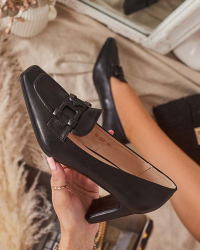 Дамски мокасини в черно Mokwell-Footwear