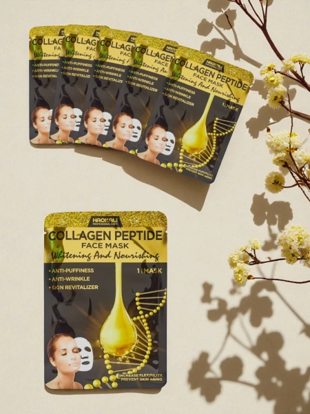 Aurora Collagenus Peptide Mask – Озаряваща маска за лице Haokali 10 бр.