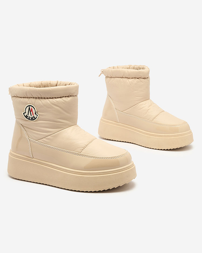 Royalfashion Дамски ботуши за сняг в бежов цвят Ademra