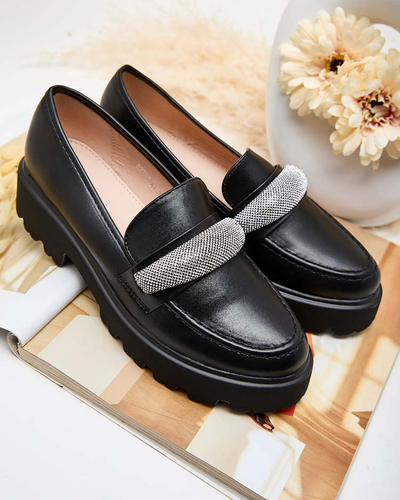 Royalfashion Дамски мокасини с циркони Emerne