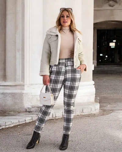 Royalfashion Затоплени дамски панталони тип "тегелинс" PLUS SIZE