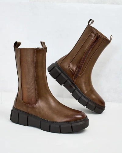 Royalfashion Дамски ботуши на платформа Couell