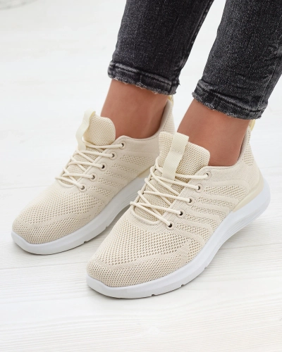 Кремави дамски спортни обувки от плат Bofia - Обувки
