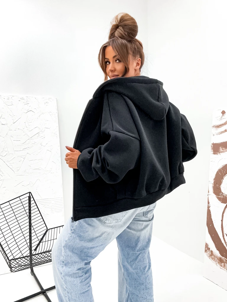 Royalfashion Дамски памучен ватиран суитшърт butterfly