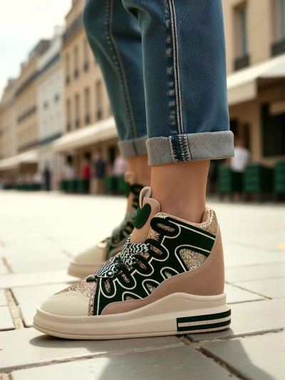 Royalfashion Високи женски спортни обувки с скрит ток Облаffi