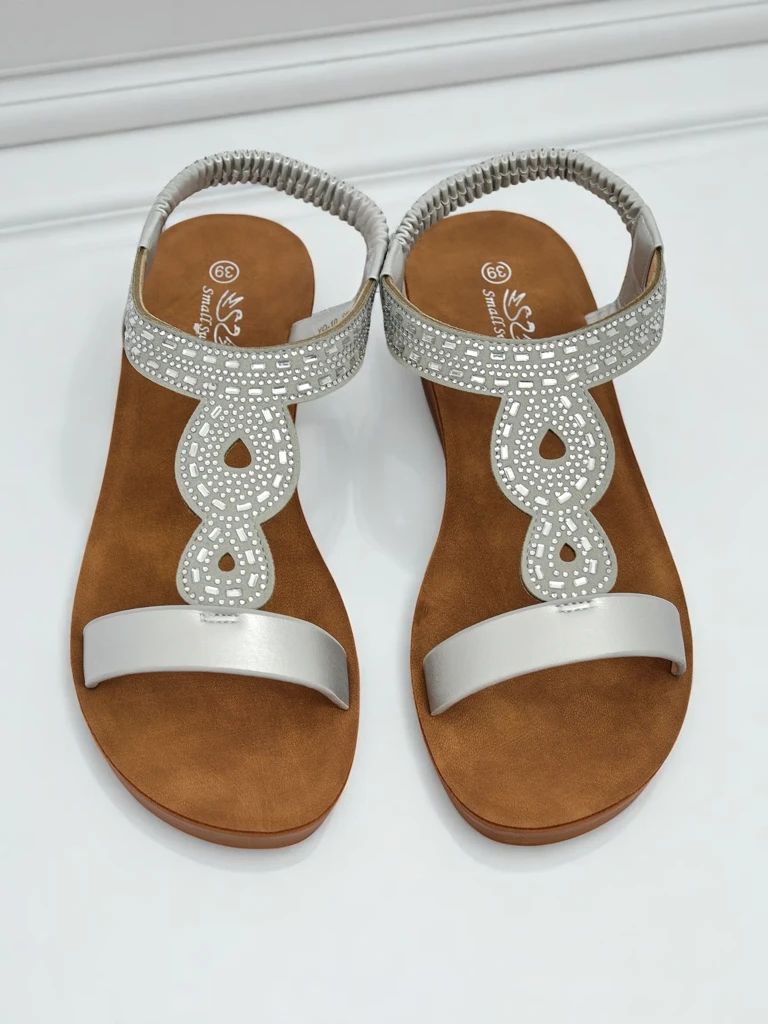 Royalfashion Дамски сандали на платформа с цирконии Agaya