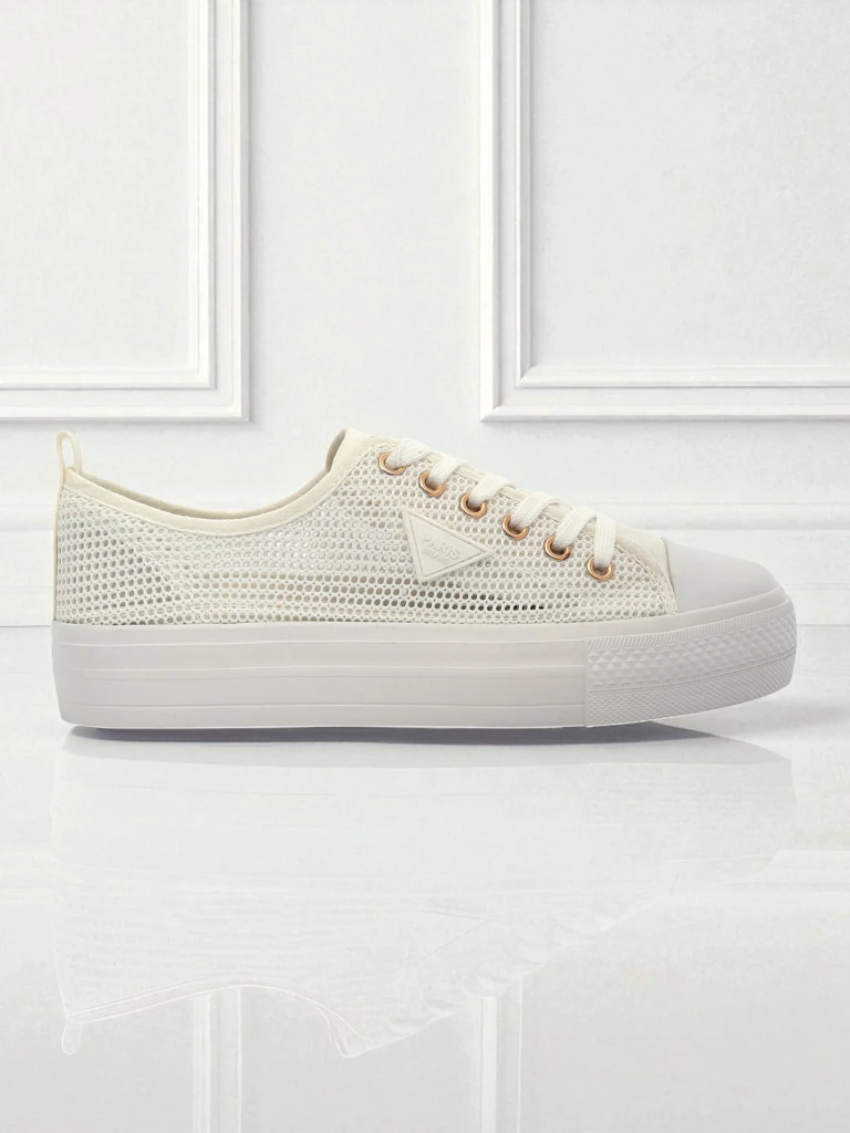 Дамски бели кецове Ariadne Mesh – дишащи кецове на плоска подметка