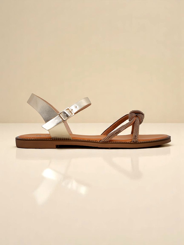 Royalfashion Дамски сандали с декоративни цирконии Bella Shine