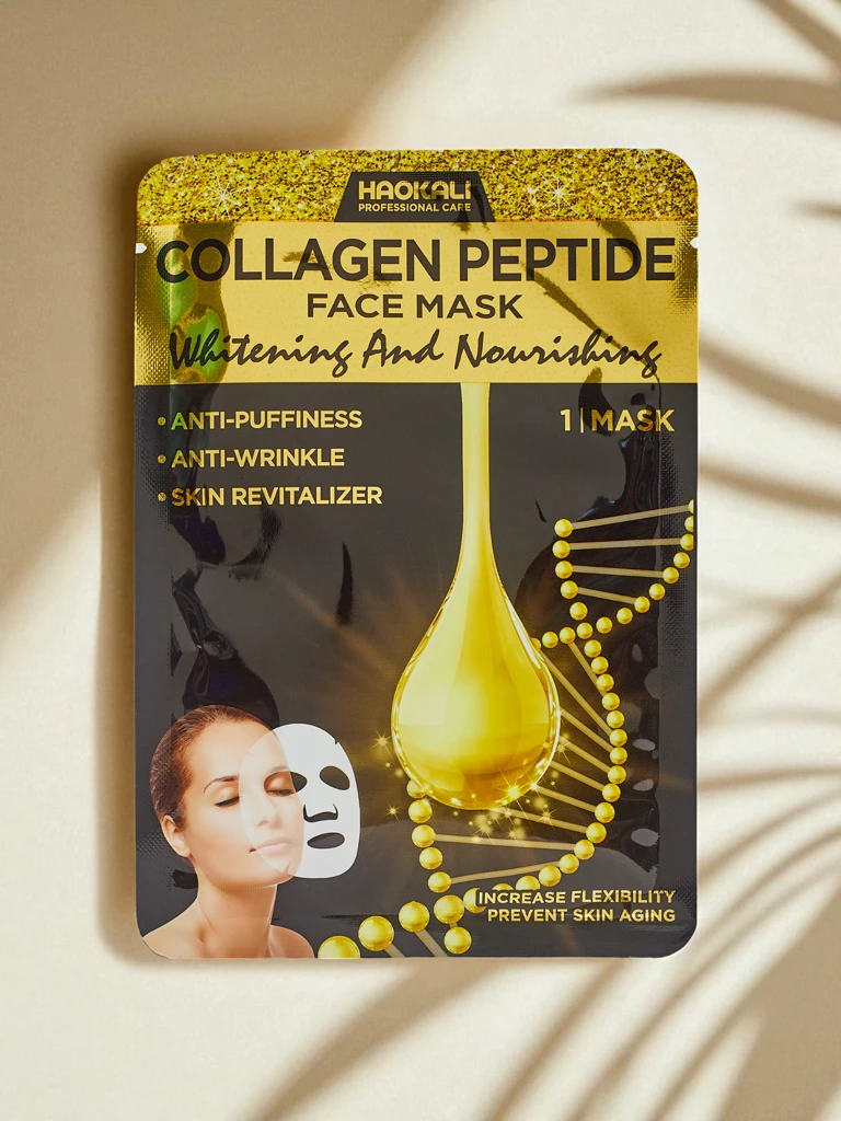 Aurora Collagenus Peptide Mask – Озаряваща маска за лице Haokali 10 бр.