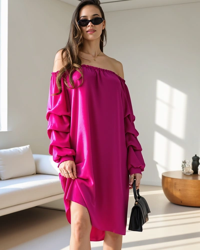 Кралска мода Гладка дамска рокля а ла Испанска с ръкави