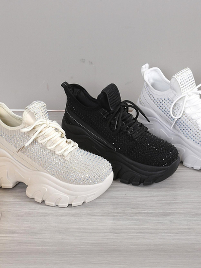 Royalfashion Дамски спортни кецове с камъчета Blysco