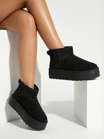 Дамски боти Luna Черни Кожени Елегантни за Есента