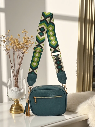 Royalfashion Малка дамска чанта от еко кожа с цветна каишка Kovi Lace