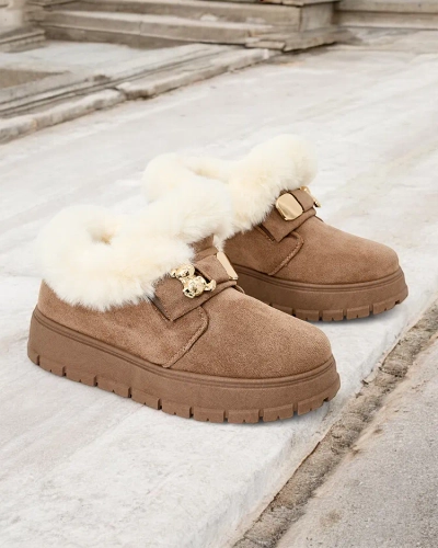 Royalfashion Дамски къси ботуши a'la snow boots Dobis