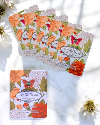 Натурален растителен - Комплект серум с керамиди и маска с роза 6г+36г x 10бр