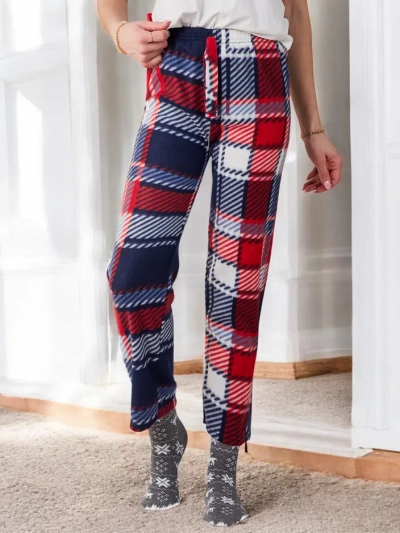 Royalfashion Памучни коледни дамски панталони от каре пижами