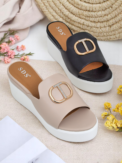 Royalfashion дамски сандали на клин Daffin