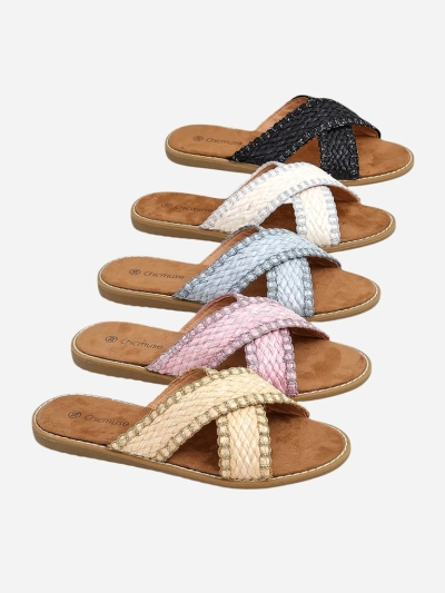 Сандали Royalfashion за жени с тъкани ленти Bornes