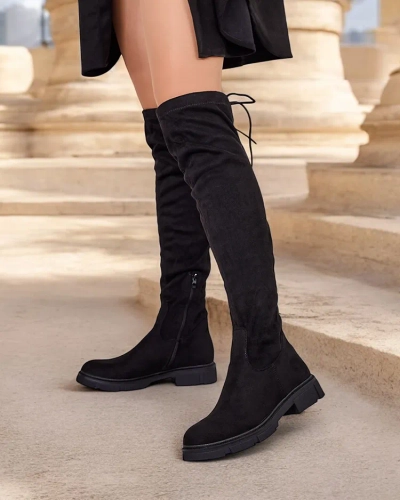 Royalfashion Дамски ботуши до коляното с приплъзване Robus