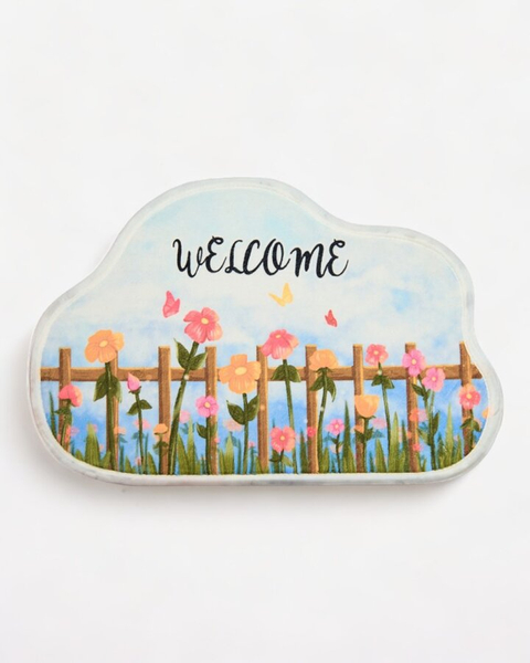 Royalfashion Цветна изтривалка за врата с цветя 40x60