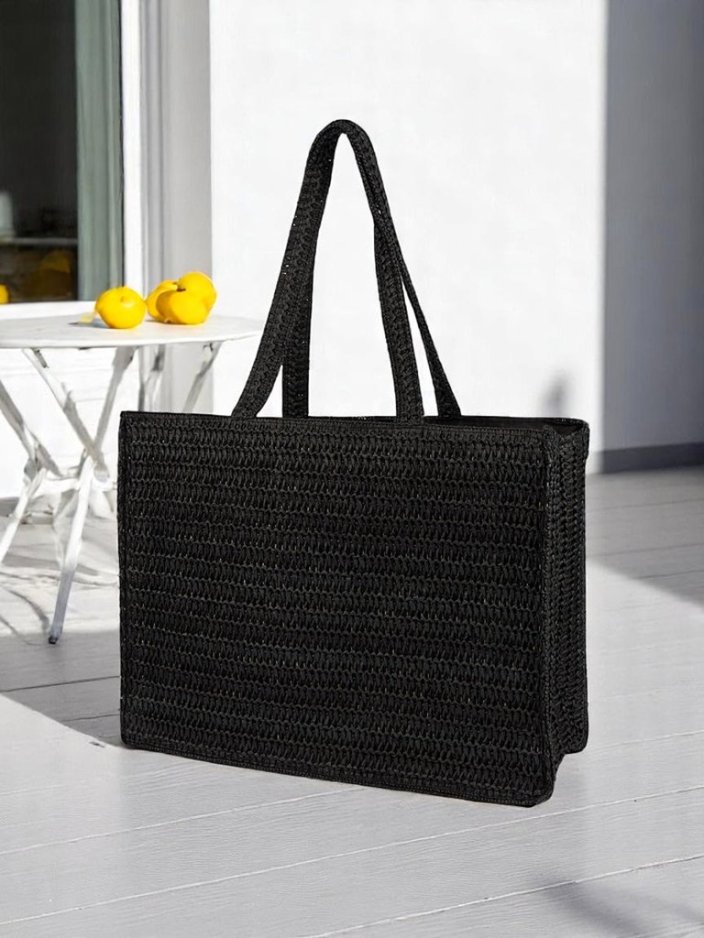 Royalfashion Голяма сламена дамска чанта Paris Milano Large