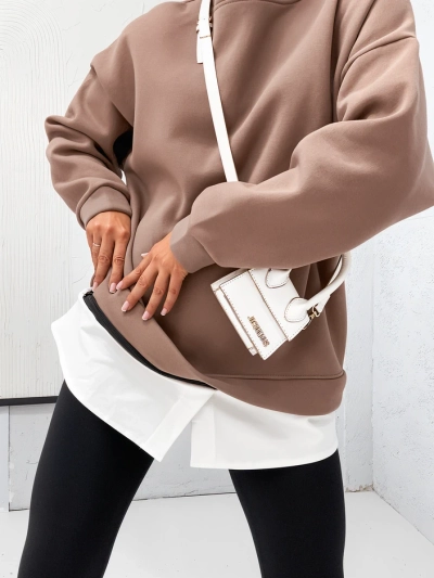 Royalfashion Памучен суетшърт за жени с двоен под