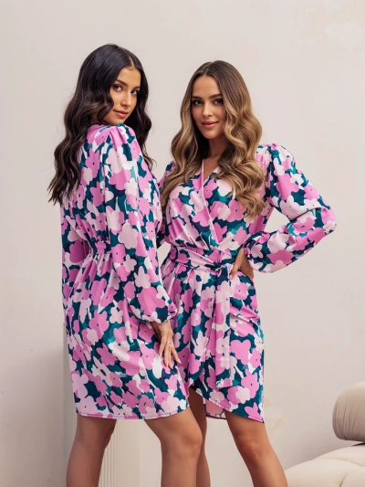 Рокля до коляното на Royalfashion с флорален десен