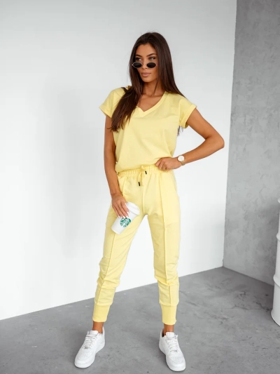 Royalfashion Жени памучен casual комплект с къси ръкави