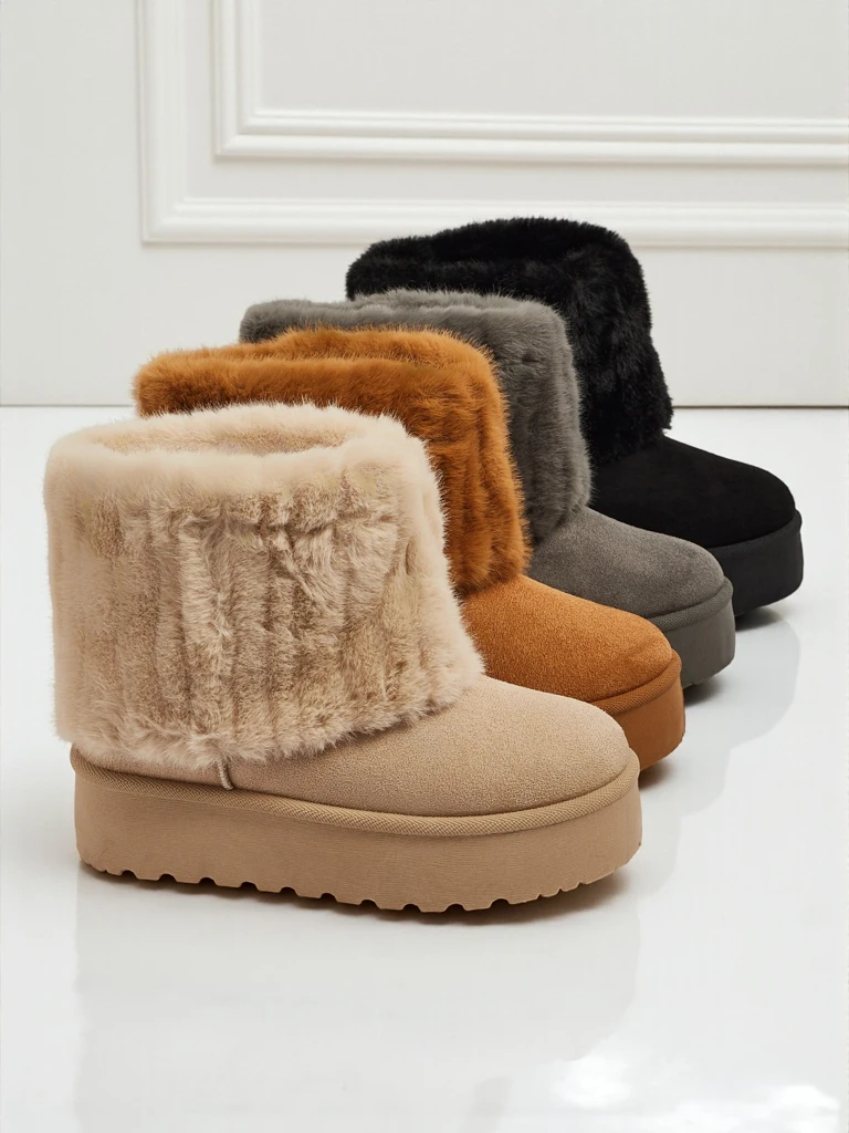 Дамски ботуши тип снегоходки с пухкава подплата Irelle