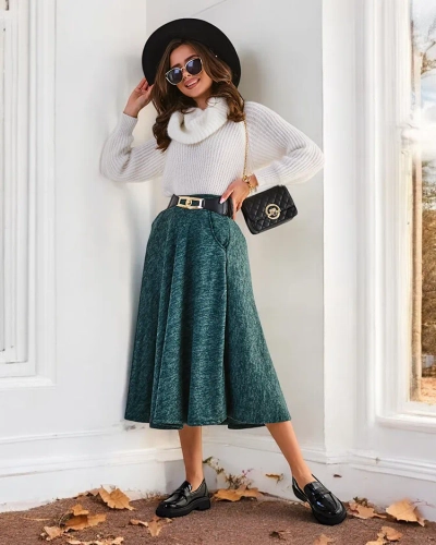 Royalfashion Дамска миди пола