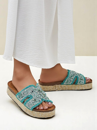 Royalfashion Дамски сандали с украси Candy Candy