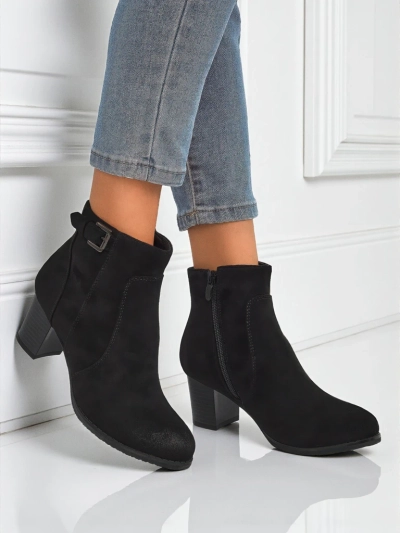 Дамски еко велурени боти на ток Crimson Dusk