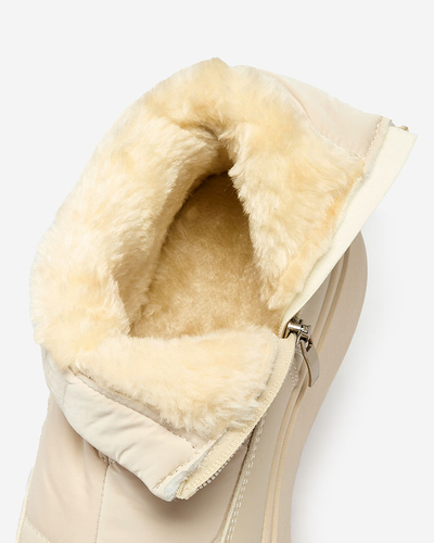 Royalfashion Дамски ботуши за сняг в бежов цвят Fopinia