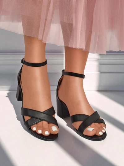 Royalfashion Дамски сандали на дебел ток Eleganza Strap