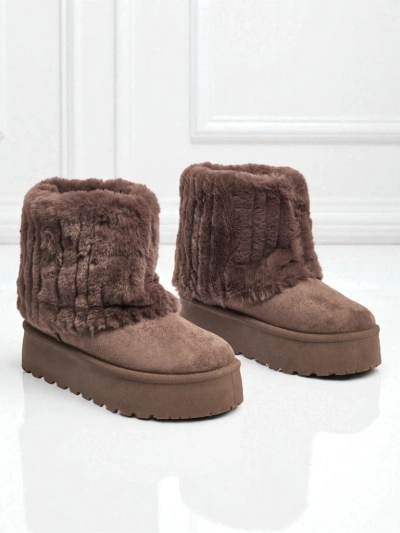 Дамски ботуши тип снегоходки с пухкава подплата Irelle