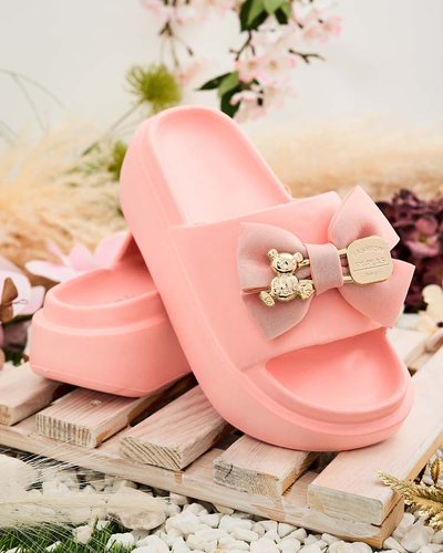 Royalfashion Дамски гумени джапанки с декоративна панделка Apis