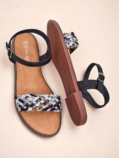 Royalfashion Дамски сандали на равна подметка ColorStrap