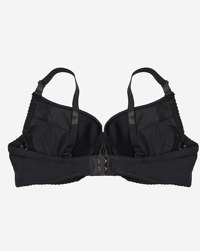 Гладък дантелен сутиен за жени в черно - Бельо