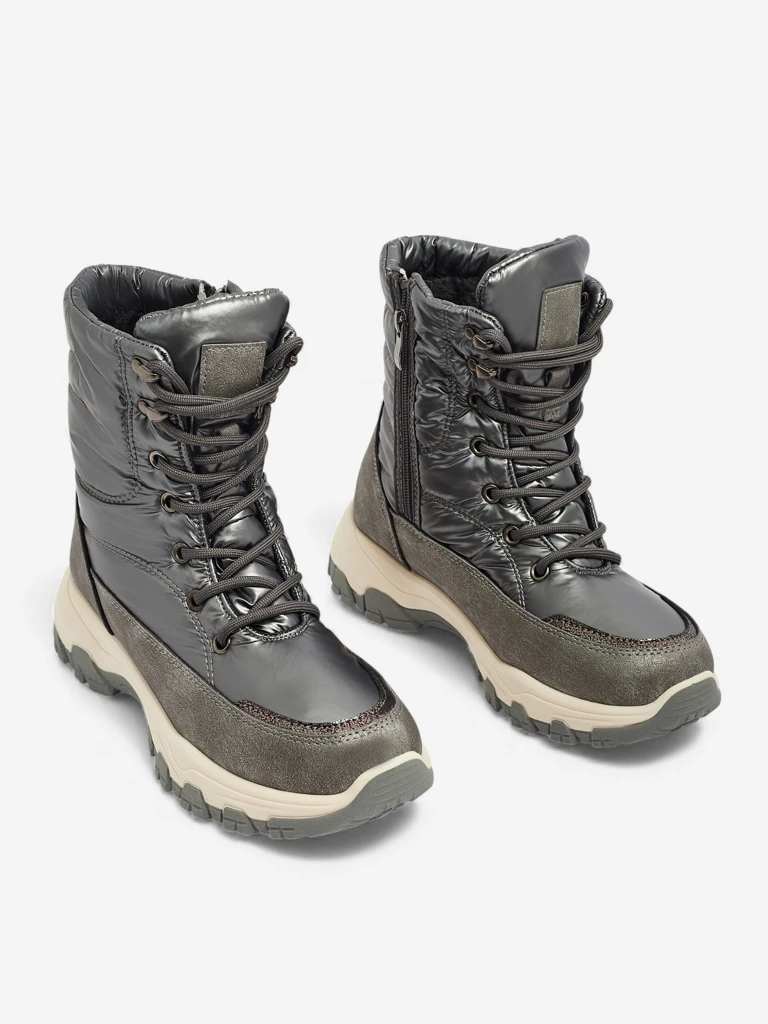 Дамски боти Aurora Сребристи Екологични Ежедневни за Зимата