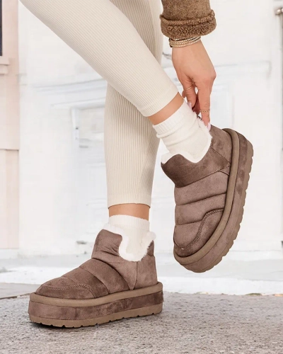 Royalfashion Дамски къси ботуши Zoeno a'la snow boots