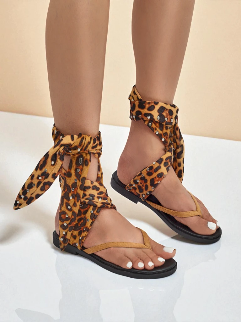 Royalfashion Дамски джапанки с декоративна каишка Safari Sweet