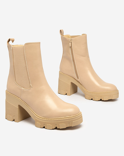 Royalfashion Светлокафяви дамски ботуши Atherta