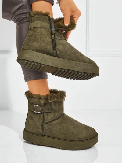 Royalfashion Къси дамски боти тип сноубутс Aurelia Classico