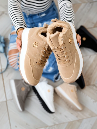 Royalfashion Светлокафяви дамски изолирани спортни обувки Lahho