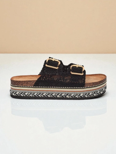 Royalfashion Дамски сандали на платформа с катарами CorkStyle