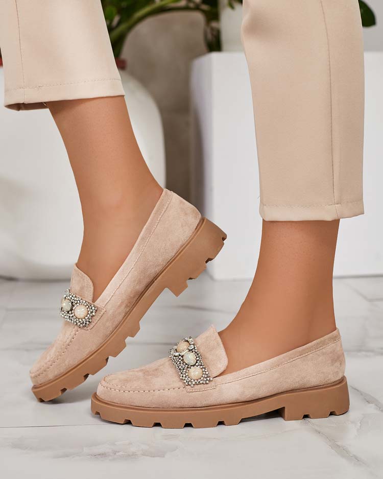 Royalfashion Дамски мокасини с цветни циркони Nel