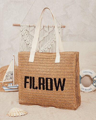 Royalfashion Голяма дамска чанта от слама